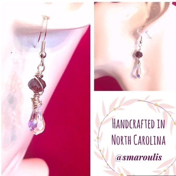 𝅺SWAROVSKI Sterling Silver Earrings Genuine Handcrafted - Picture 8 of 11